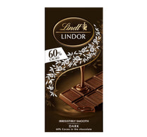 Lindt Lindor 60% Cacao Dark Chocolate 100 g