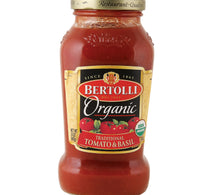 صلصة الطماطم والريحان التقليدية العضوية من بيرتولي 680 جم