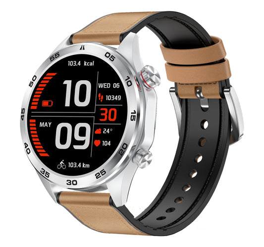 X.Cell Smartwatch Elite-5 Leather Strap Brown