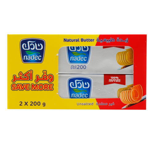 Nadec Butter Unsalted Value Pack 2 x 200 g