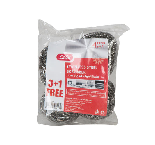 LuLu Stainless Steel Scrubber 4 pcs