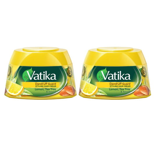 Vatika Naturals Dandruff Guard Styling Hair Cream Lemon Tea Tree & Almond Value Pack 2 x 140 ml