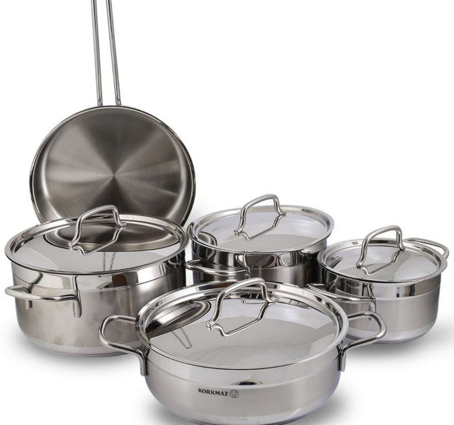 Korkmaz Alfa Stainless Steel Cookware Set, 9 pcs, A1660