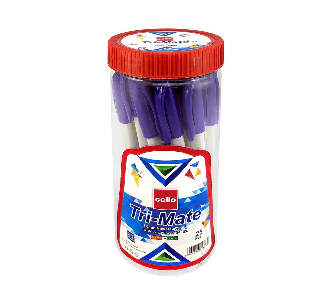 Cello Trimate Blue Ball Pen 1mm 25's