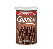 Papadopoulos Caprice Wafer Rolls Dark Chocolate Flavoured Cream 115 g