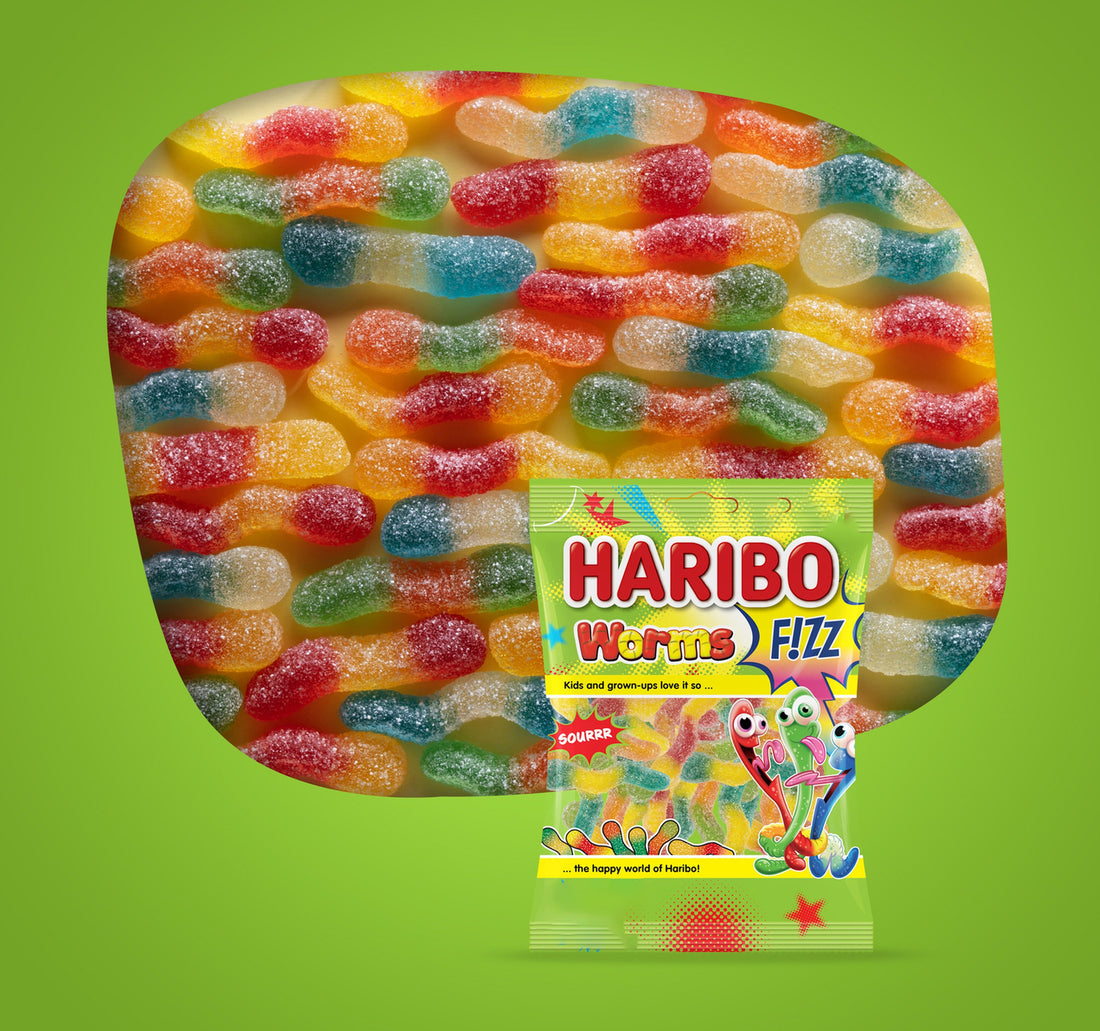 Haribo Worms Fizz Gummy Candy 70 g