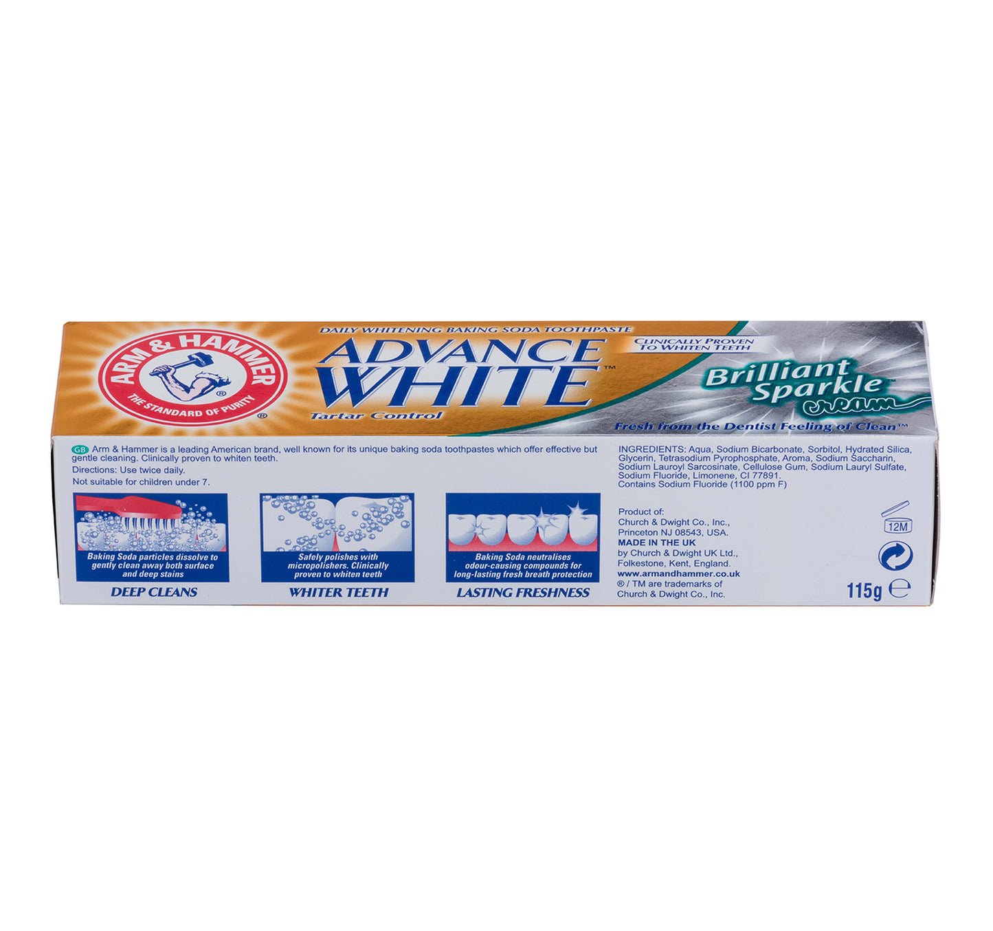 Arm & Hammer Advance White Brilliant Sparkle Toothpaste 115 g
