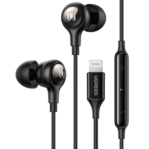 Ugreen In-Ear Earphones with Lightning Connector, Black, 30631 Lulu Hypermarket