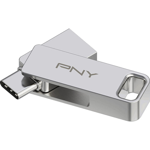 محرك أقراص فلاش مزدوج PNY DUO LINK USB 3.2 Type-C، سعة 256 جيجابايت، P-FDI256DULINKTYC-GE
