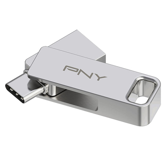 محرك أقراص فلاش مزدوج PNY DUO LINK USB 3.2 Type-C، سعة 256 جيجابايت، P-FDI256DULINKTYC-GE