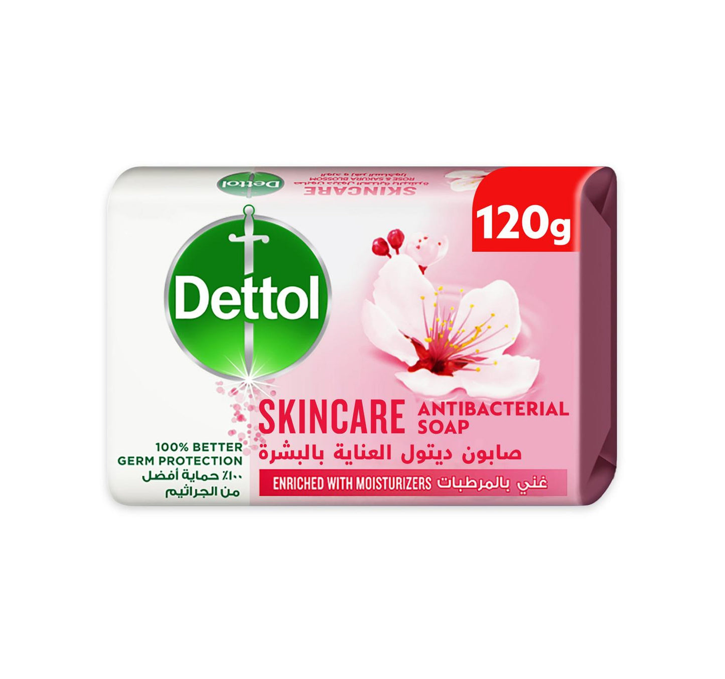 Dettol Skincare Bathing Soap Rose & Sakura Blossom Scent 120 g