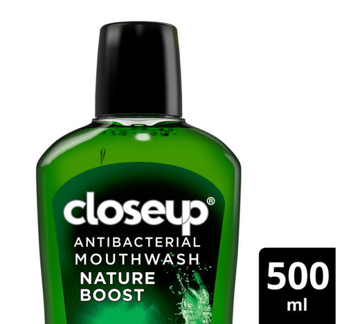 Closeup Nature Boost Anti-Bacterial Mouth Wash 500 ml