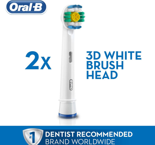 Oral-B 3D White Replacement Brush Head 2 Count Assorted Color