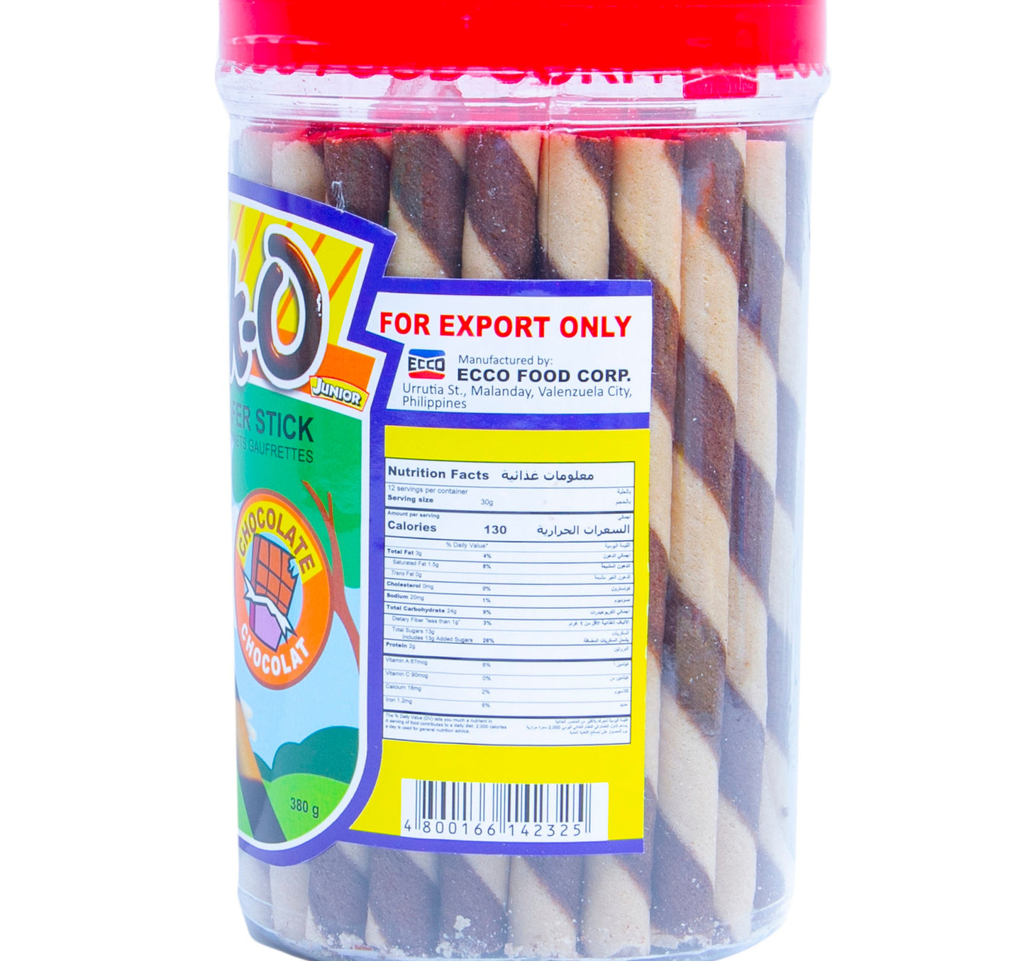 Stick-O Chocolate Wafer Stick 380 g