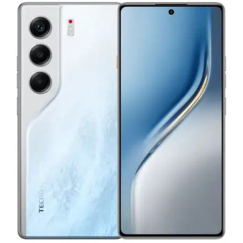 هاتف تكنو كامون 40 برو 5G الذكي، 12 جيجابايت رام، 256 جيجابايت تخزين، أبيض جليدي