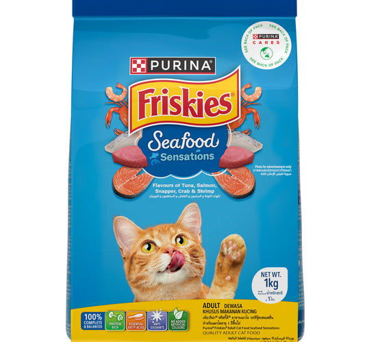 Purina Friskies Seafood Sensation Adult Cat Food Value Pack 1 kg