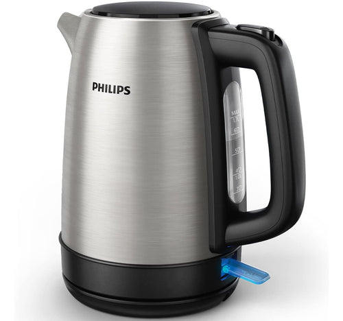 Philips Spring Lid Metal Kettle, 1.7 L, Stainless Steel, HD9350/92
