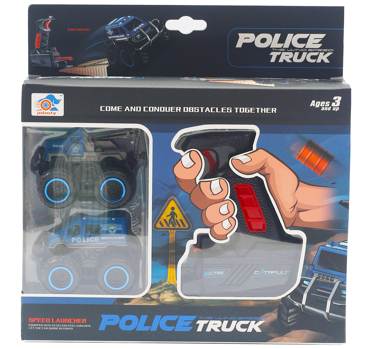 Skid Fusion Police Truck Launcher Set 779-64