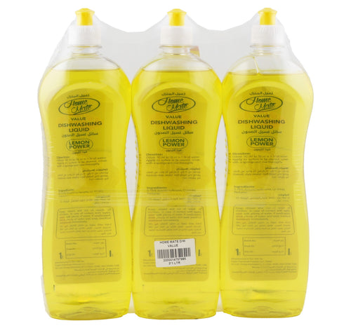 Home Mate Lemon Dishwashing Liquid k 3 x 1 Litre