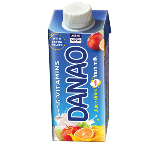 Danao No Added Sugar 5 Vitamins Juice Drink with Milk 180 ml