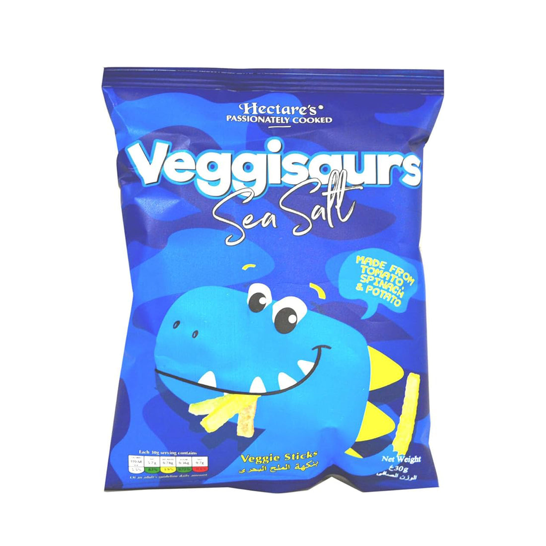 Hectare's Veggiesaurs Sea Salt Veggie Sticks 30 g