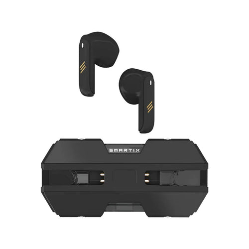سماعات أذن لاسلكية للألعاب Smartix Premium (G-Buds)، أسود/فضي، SGMT1