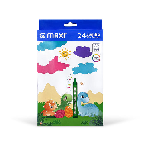 Maxi Jumbo Wax Crayons 24 Color 90mm