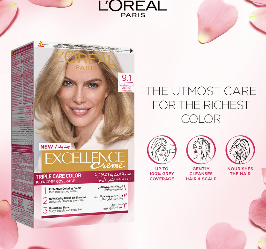 L'Oreal Paris Excellence Creme Color 9.1 Very Light Ash Blonde 1 pkt