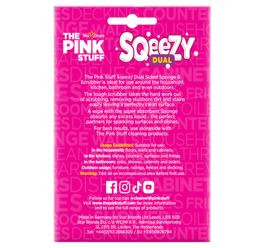 Star Drops Pink Stuff Dual Sided Sponge & Scrubber 1 pc