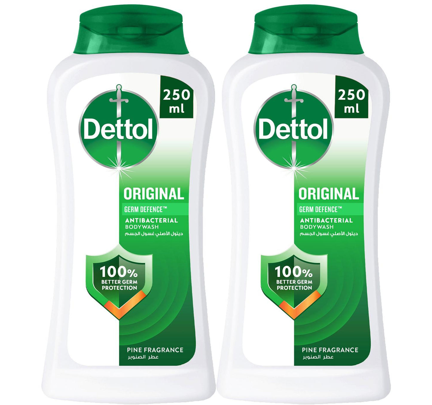 Dettol Original Antibacterial Body Wash Pine Scent 2 x 250 ml
