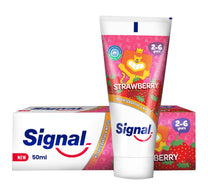 معجون أسنان سيجنال للأطفال بنكهة الفراولة من عمر سنتين إلى ست سنوات ٥٠ مل