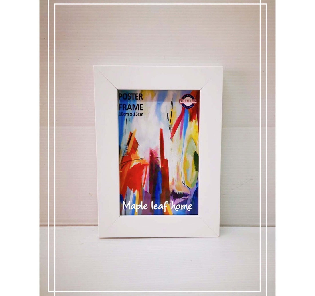 Maple Leaf Wooden Photo Frame 10x15cm White