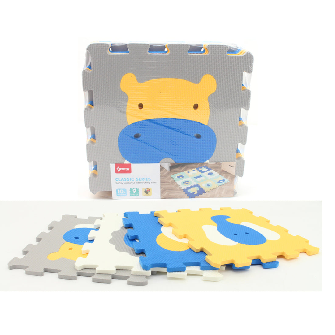 Sunta Puzzle Mat, Pack of 9, Multicolor, 5511N/9-C