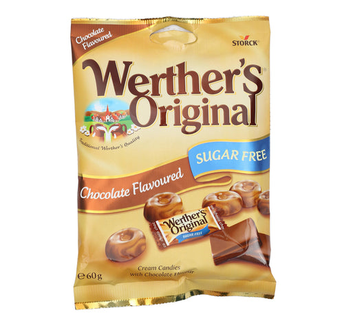 Werther's Original Caramel Chocolate Candy Sugar Free 60 g