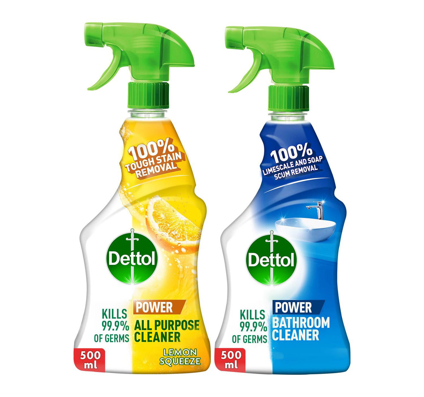 Dettol Power Bathroom Cleaner 500 ml + All Purpose Cleaner 500 ml