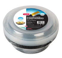 LuLu Black Base Round Containers With Lid 16oz 5 pcs