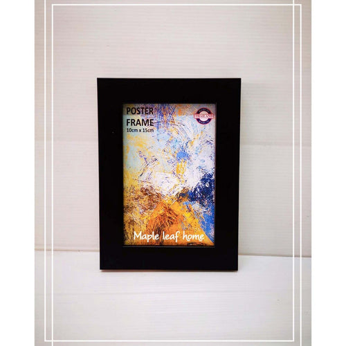 Maple Leaf Wooden Photo Frame 10x15cm Black