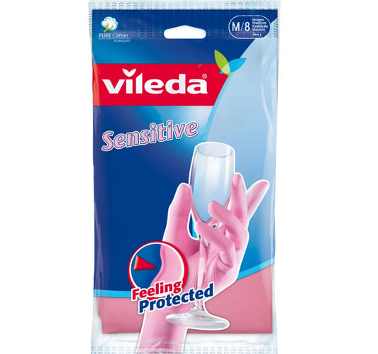 Vileda Gloves Sensitive Medium Size 1 Pair