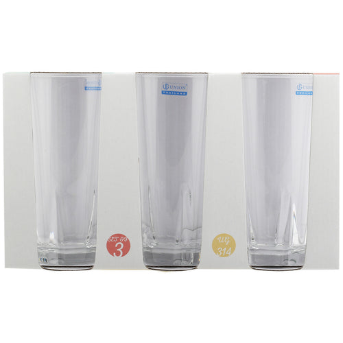 Union Glass Tumbler, 3 Pcs, UG-314-006