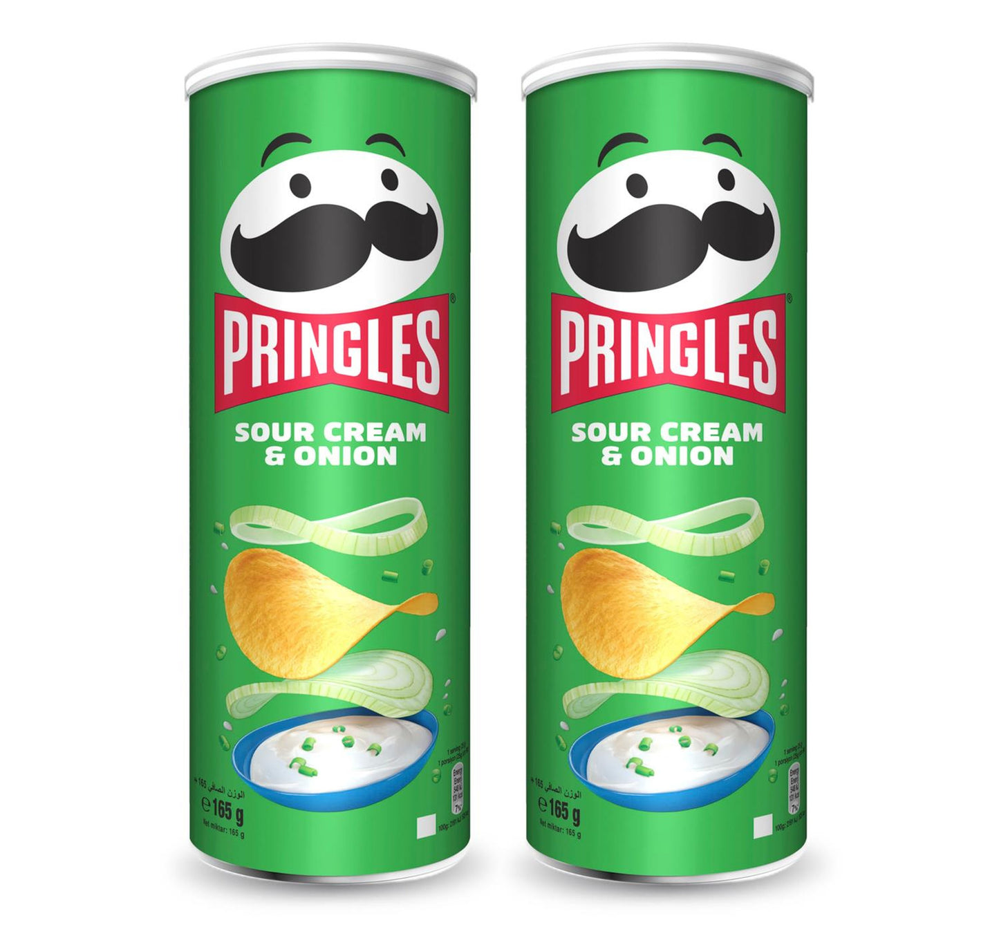 Pringles Sour Cream & Onion Chips Value Pack 2 x 165 g