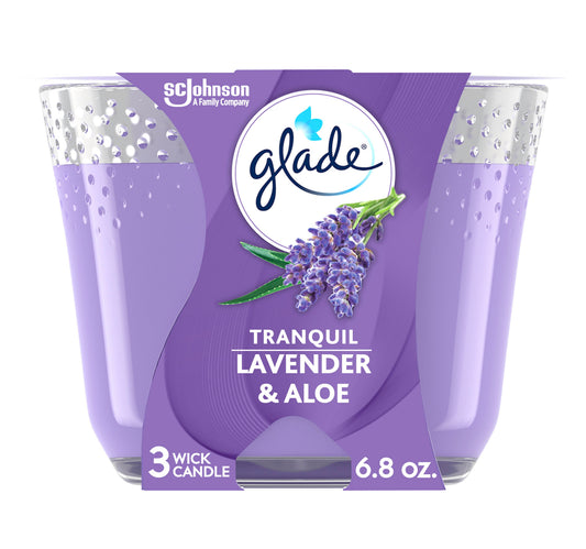Glade Tranquil Lavender & Aloe Scented Candle 193 g
