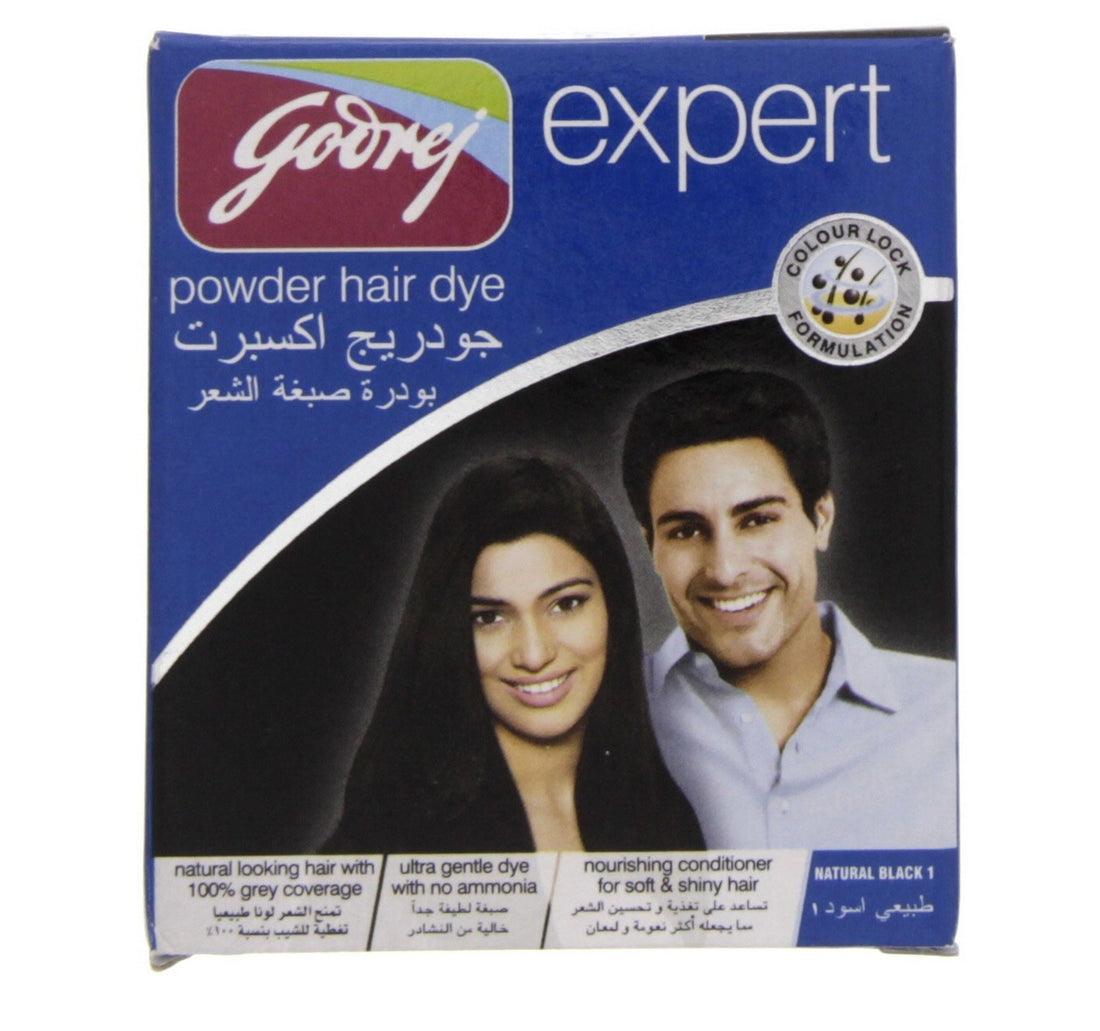 Godrej Expert Powder Hair Dye Natural Black 10 g