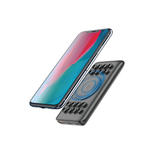 Smart AirConnect iMate 10W Fast Wireless Charge + 18 W PD & QC Premium Suction Power Bank, 10000mAh, ACMT10