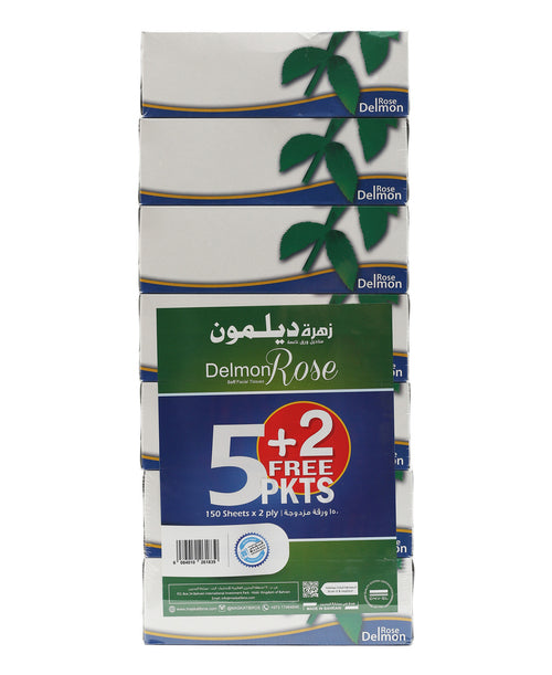Delmon Rose Facial Tissue 7 x 150 Sheet