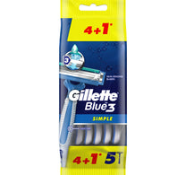 Gillette Blue Simple 3 Men's Disposable Razors 5 pcs