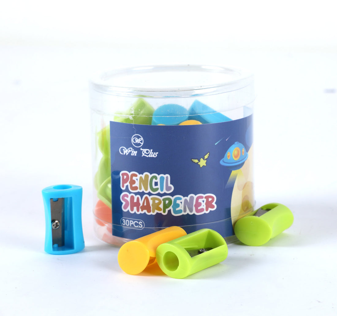 Win Plus Pencil Sharpener Set, 30 pcs, Assorted, HY-23