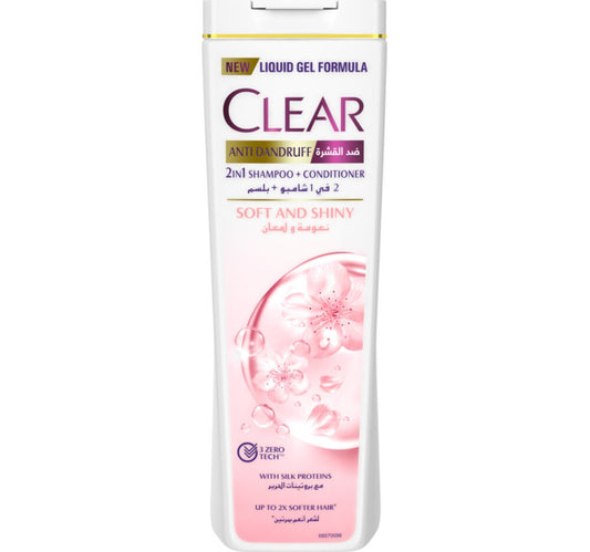 Clear Women's Soft & Shiny Anti-Dandruff Shampoo 400 ml