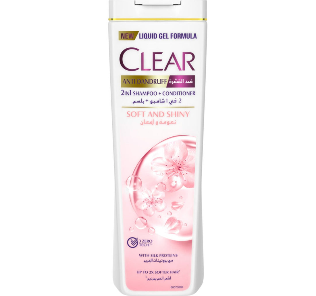 Clear Women's Soft & Shiny Anti-Dandruff Shampoo 400 ml