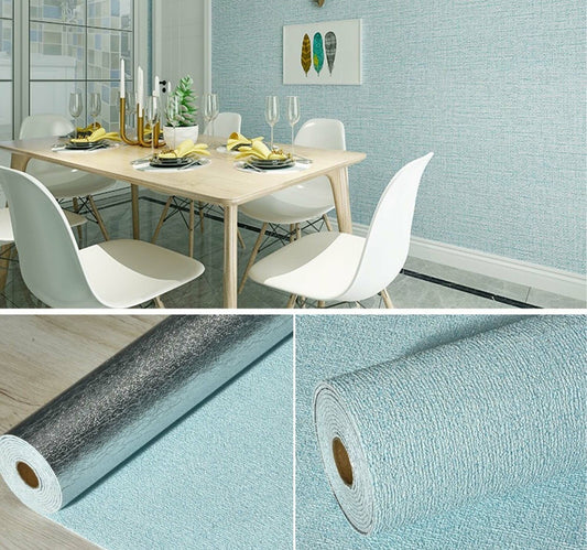 Maple Leaf 3D Waterproof and Moisture-proof Self-adhesive Wall Sticker 50cmx2.8m Blue 35810