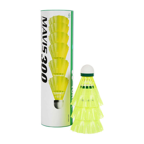 Yonex Shuttlecock 1x6 Green Cap Nylon Mavis 300 Yellow